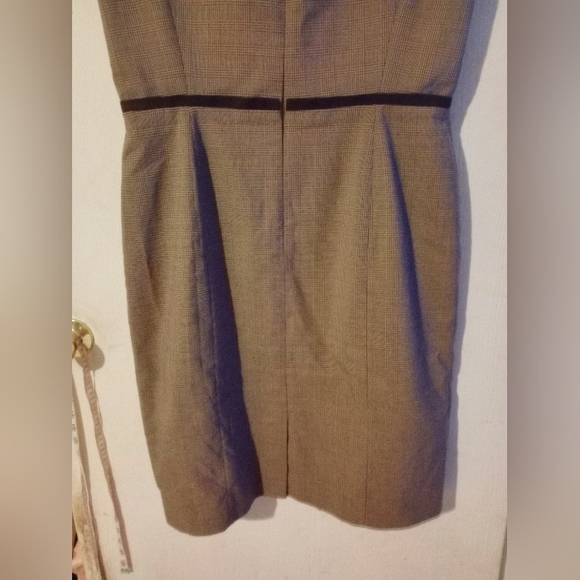 Preston & York Sheath Dress Sz. 10 Brown Plaid - Picture 9 of 11